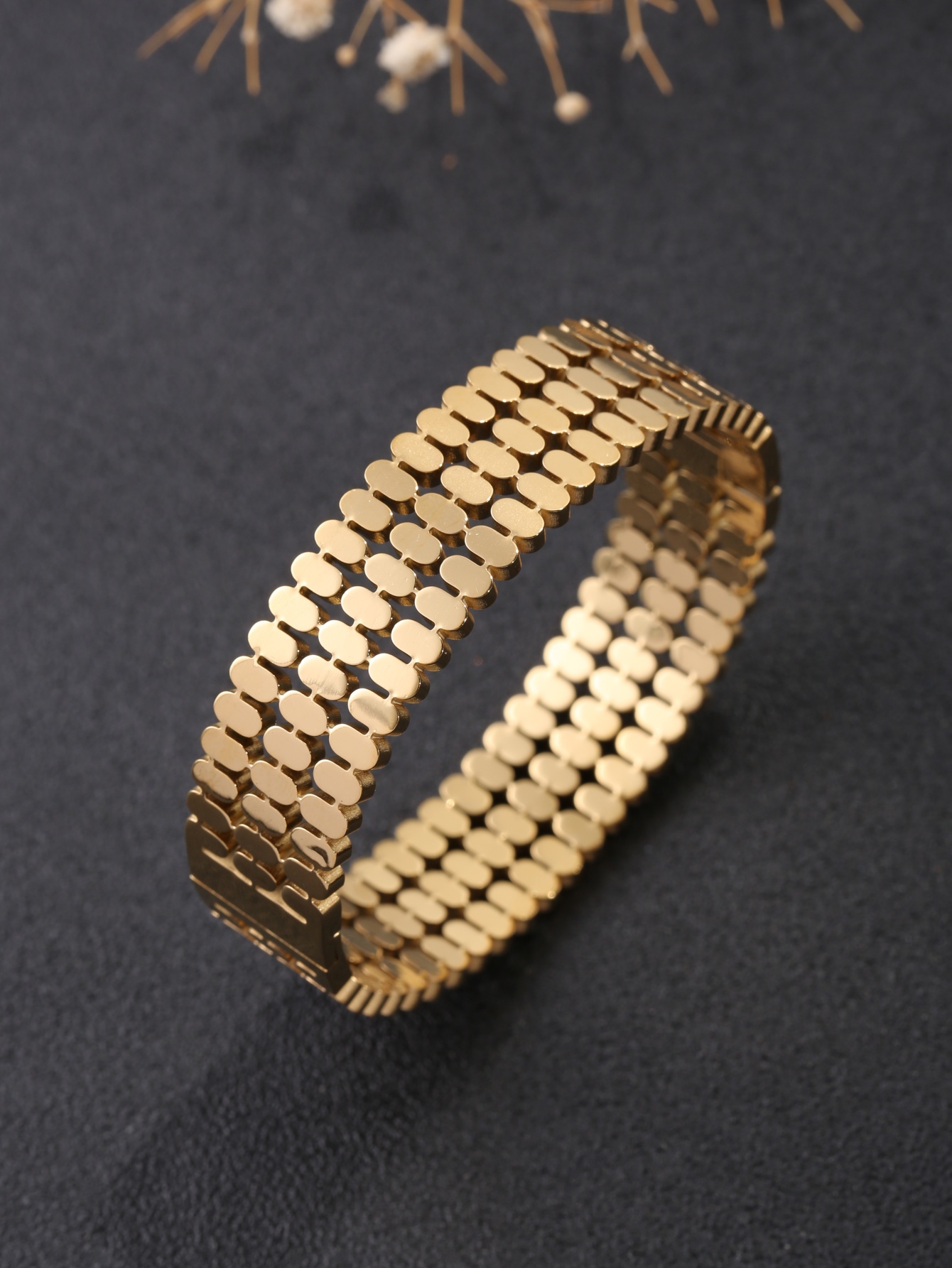 Women'S Accessories To Wear With Watch - 1 Piece Stainless Steel 18K Gold-Plated