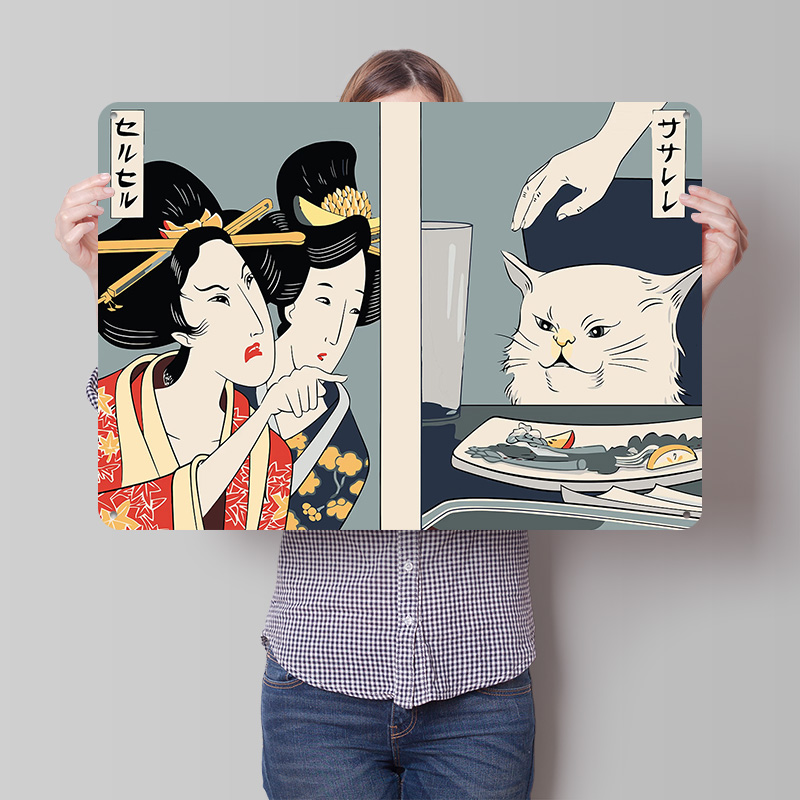 Women Accessories Poster - Woman Yelling At a Cat 3D