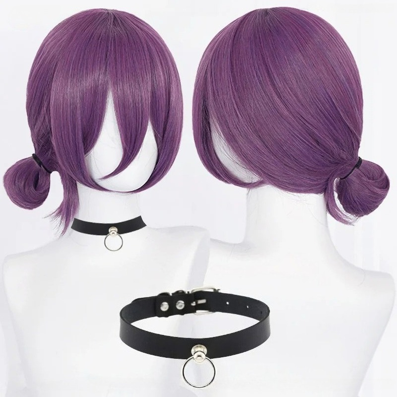 Women Knight Accessories - Anime Reze Cosplay Wig 45cm Purple