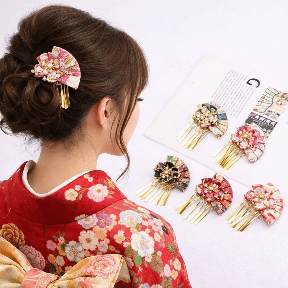 Women Hairpin Faux Pearl Flowe - Women'S Kimono Accessories ulasan dan harga