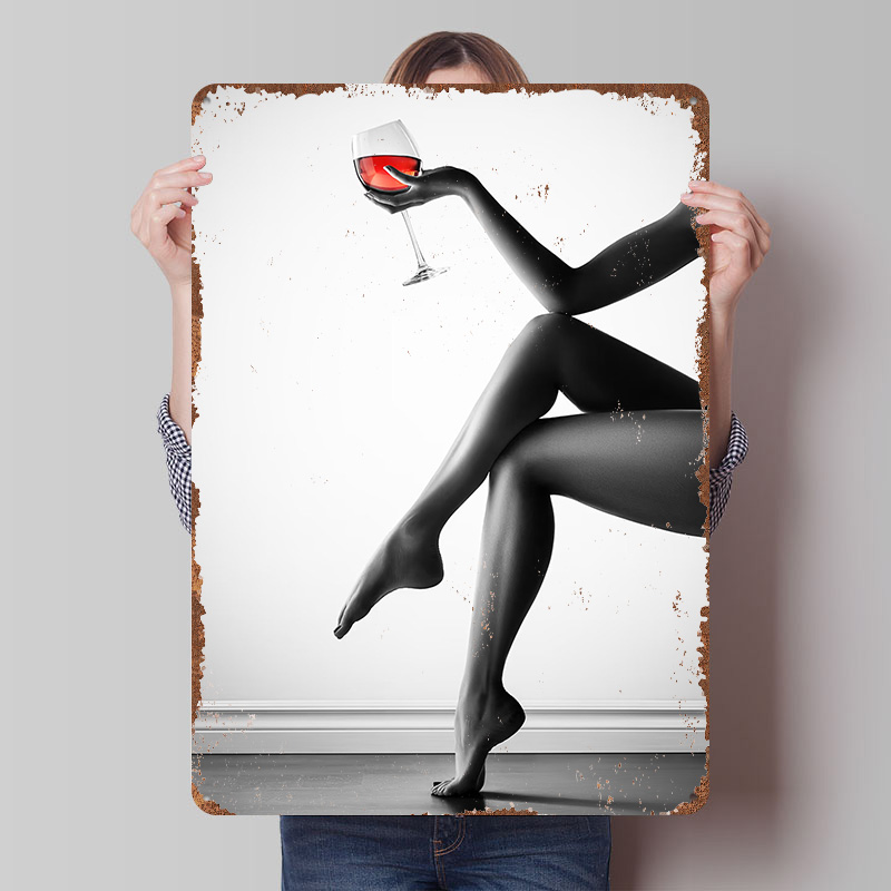 Elegant Woman With Wine Glass  - Women Accessories Poster ulasan dan harga