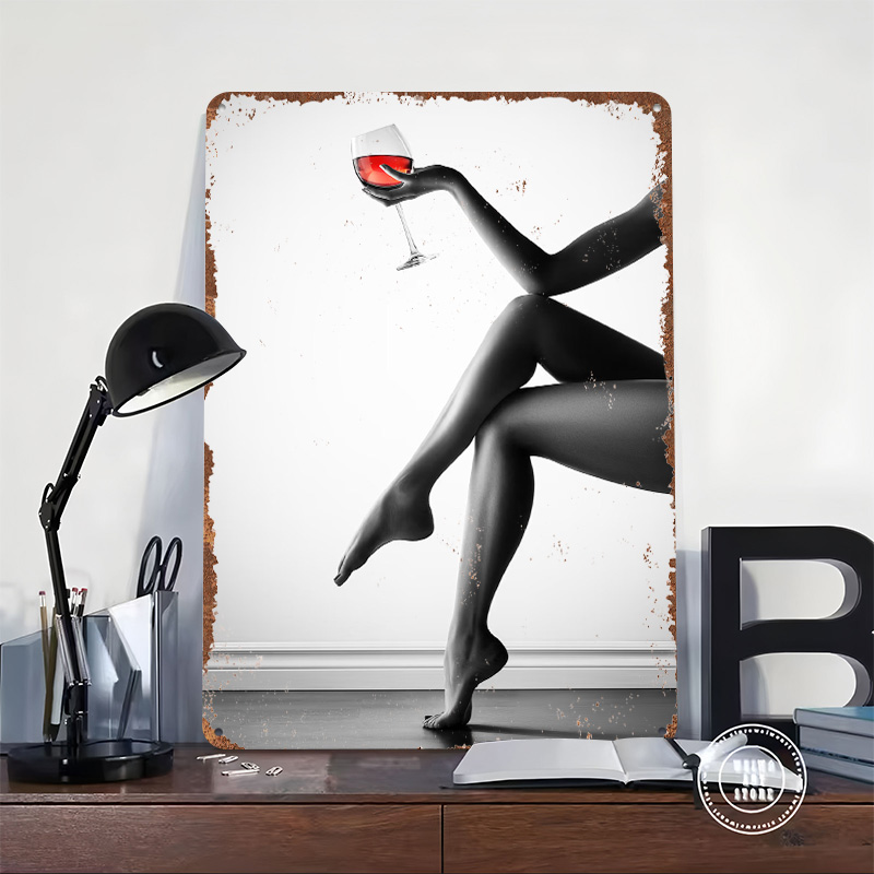 Elegant Woman With Wine Glass  - Women Accessories Poster ulasan dan harga