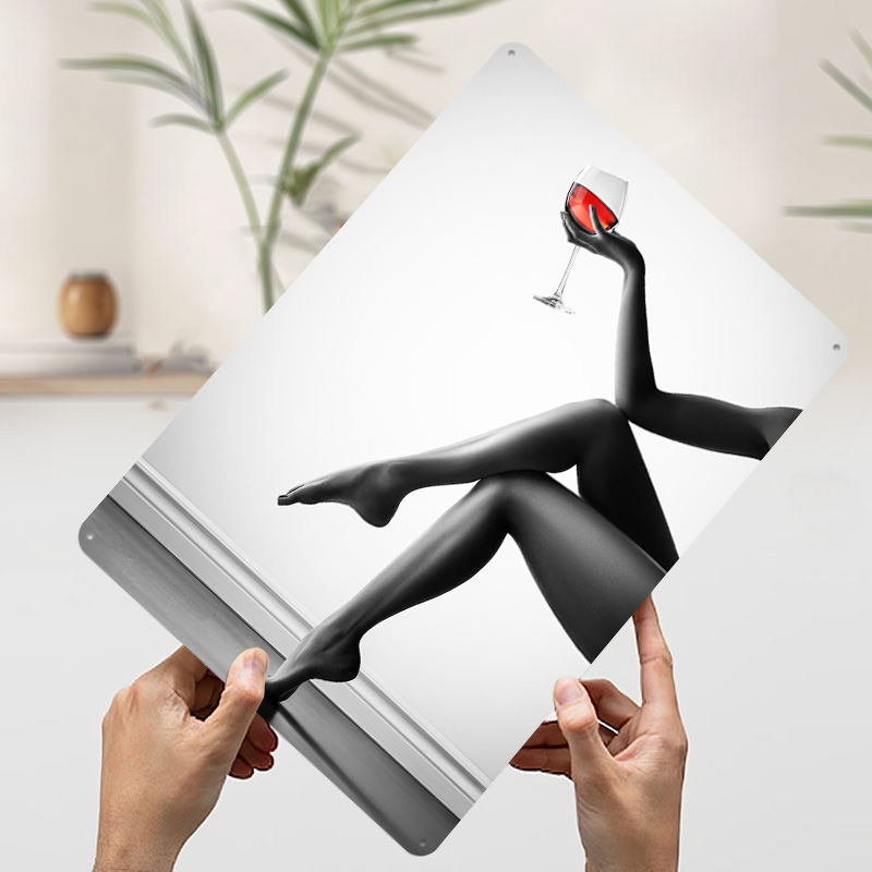 Elegant Woman With Wine Glass  - Women Accessories Poster ulasan dan harga