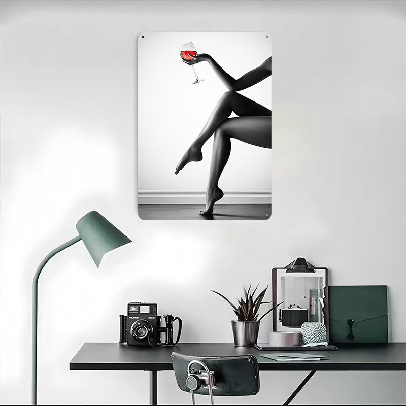 Elegant Woman With Wine Glass  - Women Accessories Poster ulasan dan harga