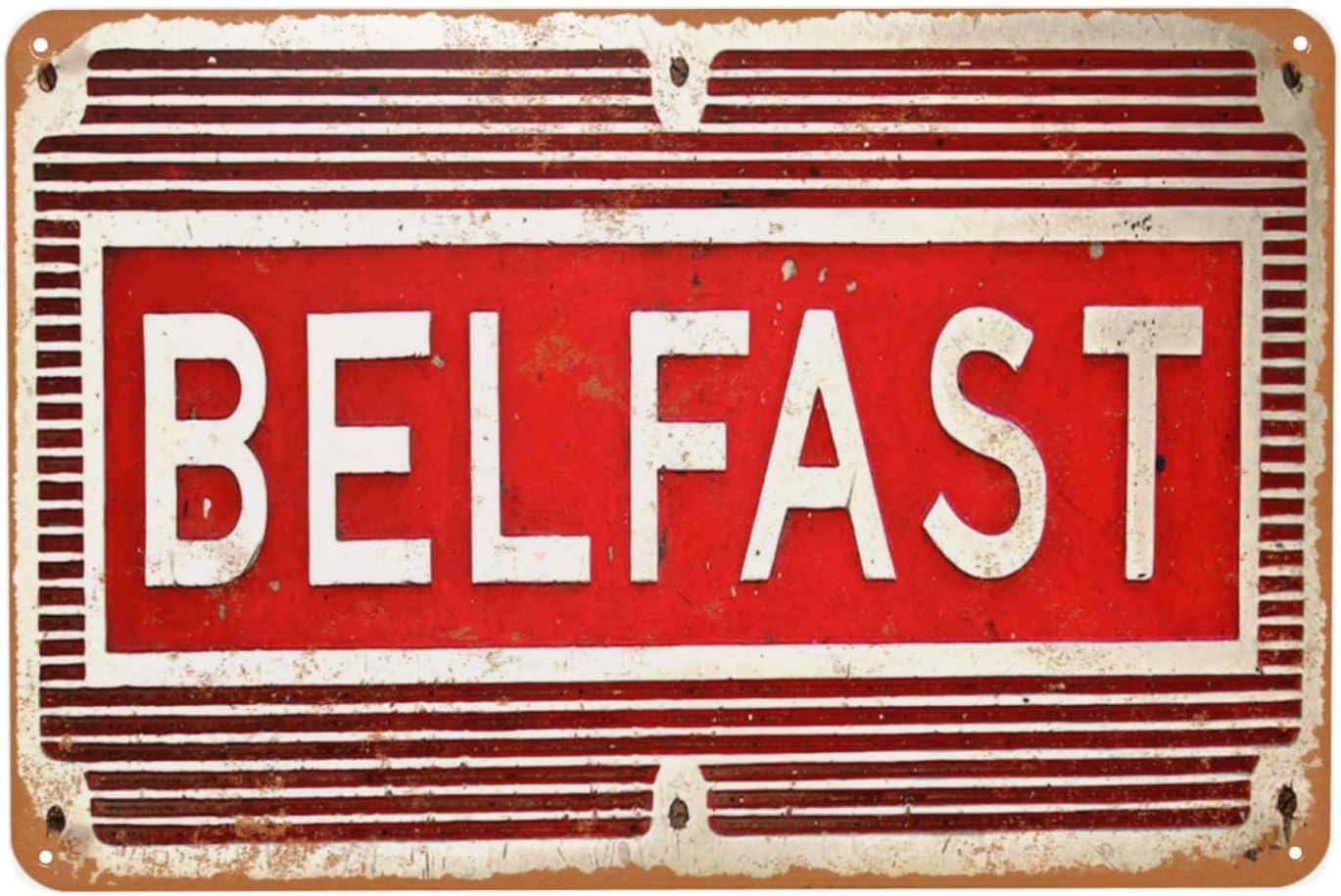 Vintage Metal Sign, Belfast Ti - Women Accessories Poster ulasan dan harga