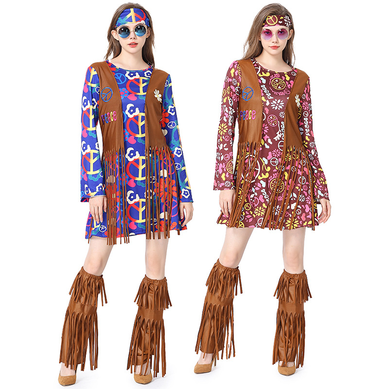 Halloween Disco Dress 70s 60s  - Women'S Accessories In The 60S ulasan dan harga