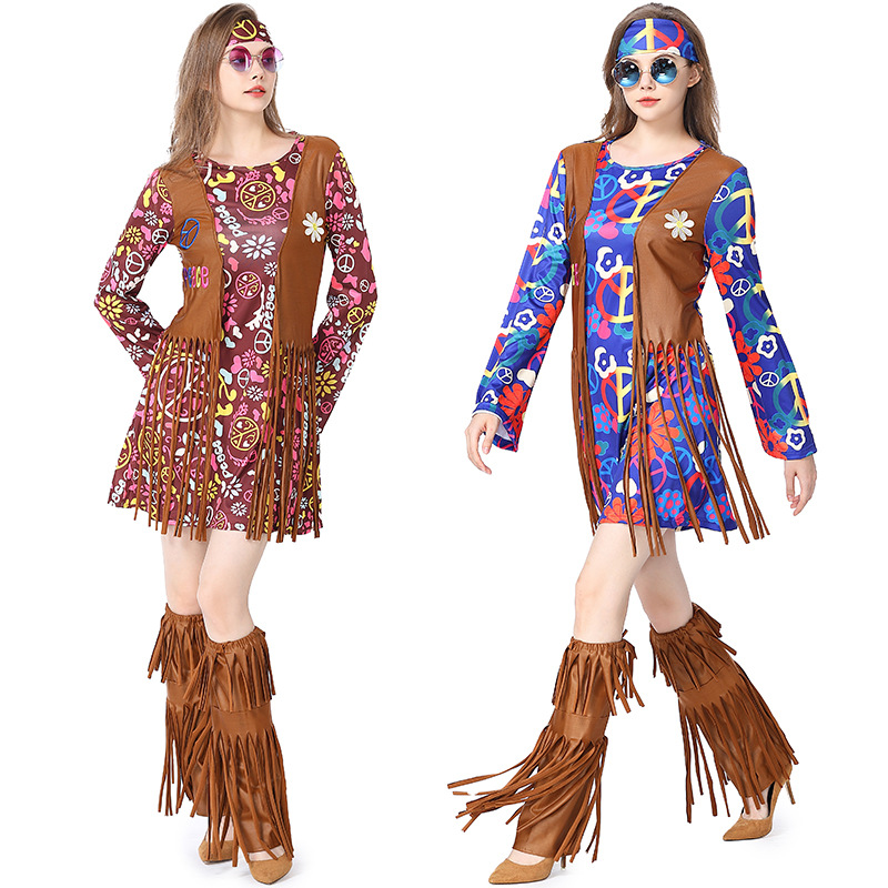 Halloween Disco Dress 70s 60s  - Women'S Accessories In The 60S ulasan dan harga
