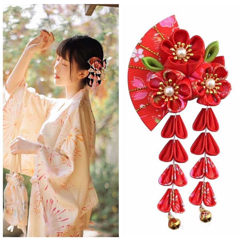 Tassels Tassel Fan Hairpin Flo - Women'S Kimono Accessories ulasan dan harga