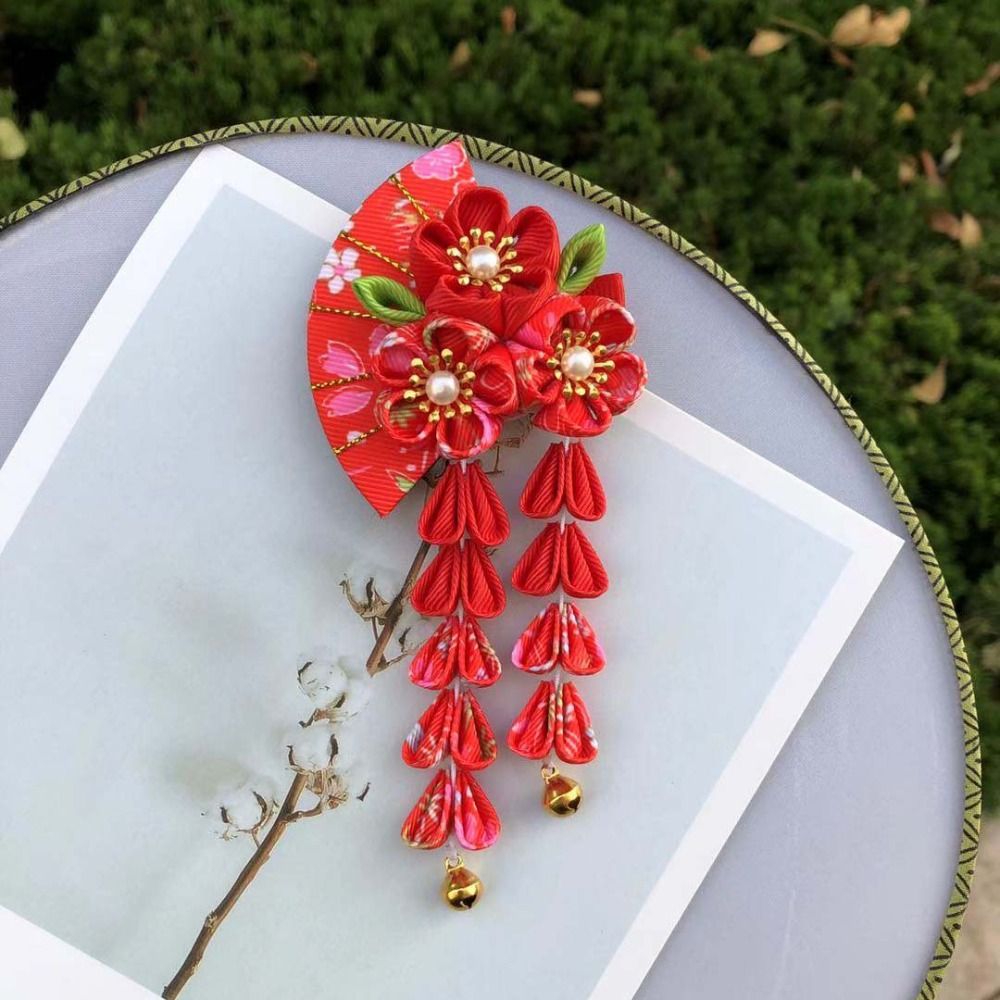 Tassels Tassel Fan Hairpin Flo - Women'S Kimono Accessories ulasan dan harga