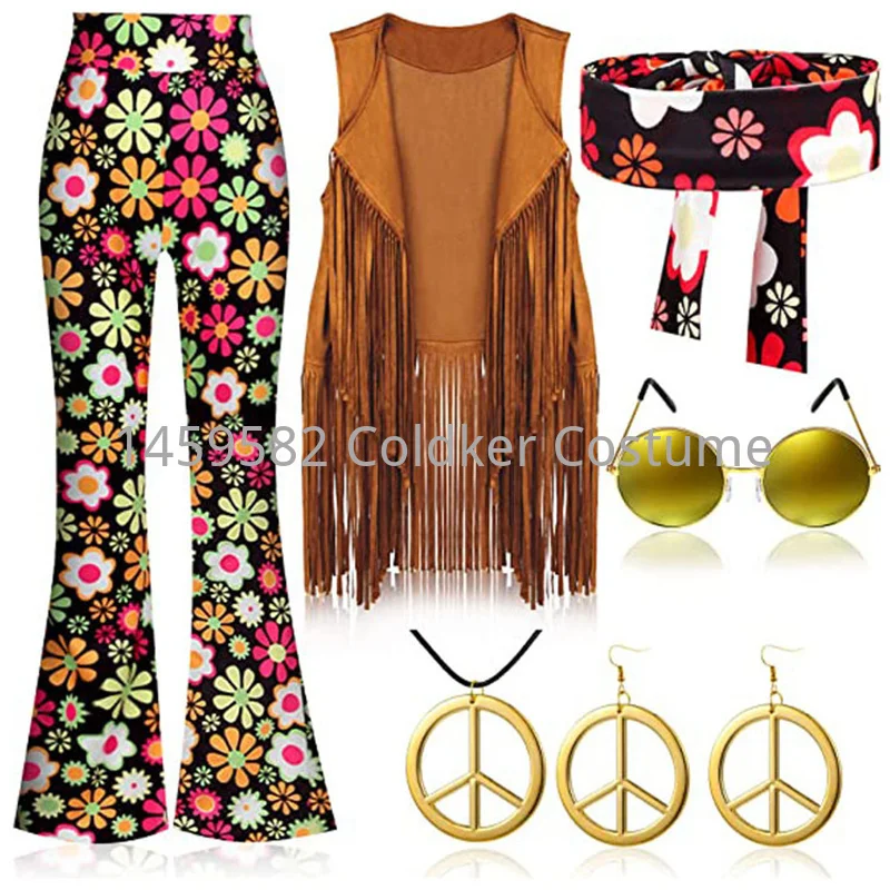 Hippie Costume Women Peace Lov - Women'S Accessories In The 60S ulasan dan harga