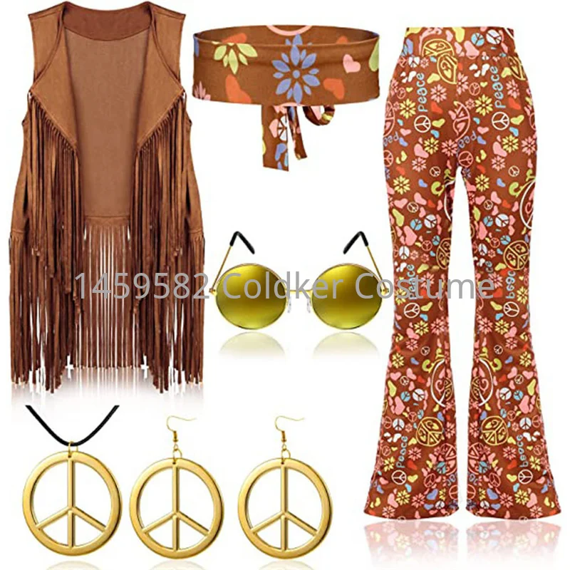 Hippie Costume Women Peace Lov - Women'S Accessories In The 60S ulasan dan harga
