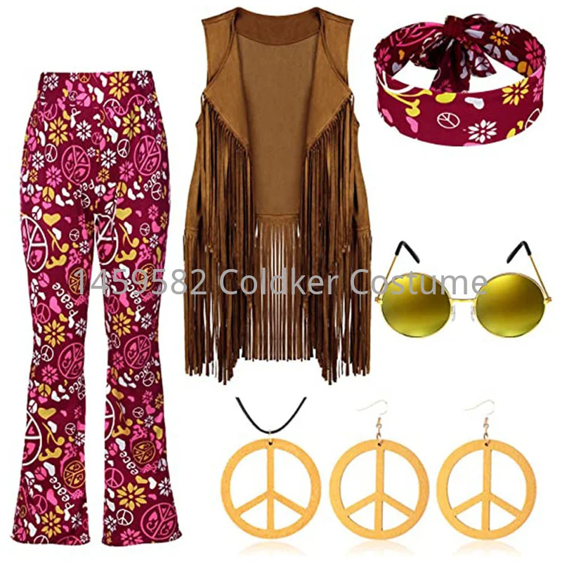 Hippie Costume Women Peace Lov - Women'S Accessories In The 60S ulasan dan harga