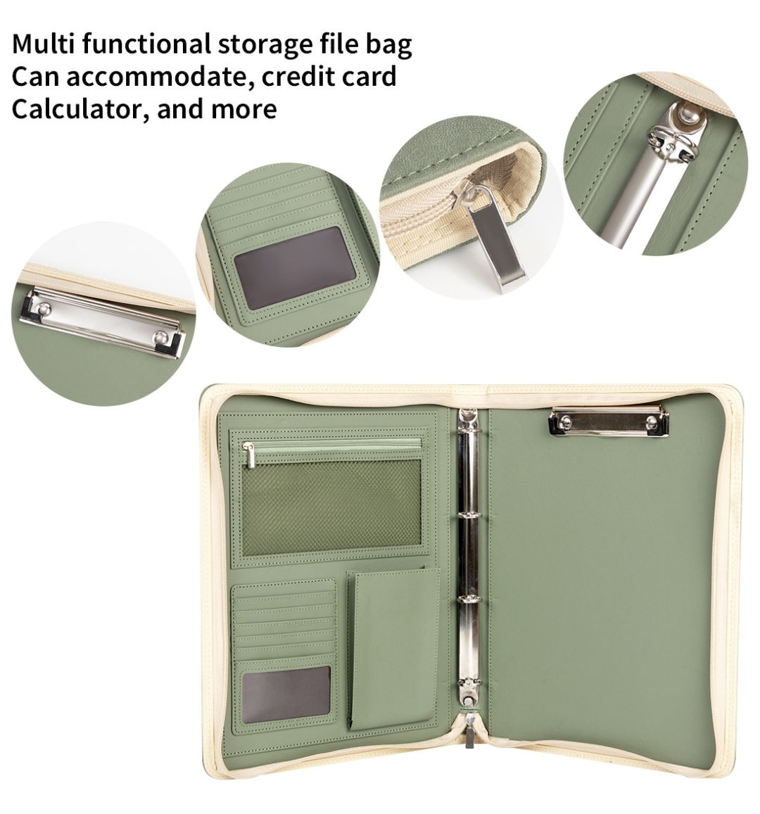 New A4 Zippered Padfolio Folde - Women Accessories Online ulasan dan harga