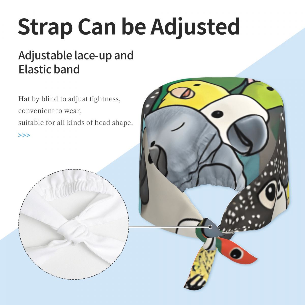 Scrub Caps Parrot Party Poster - Women Accessories Poster ulasan dan harga