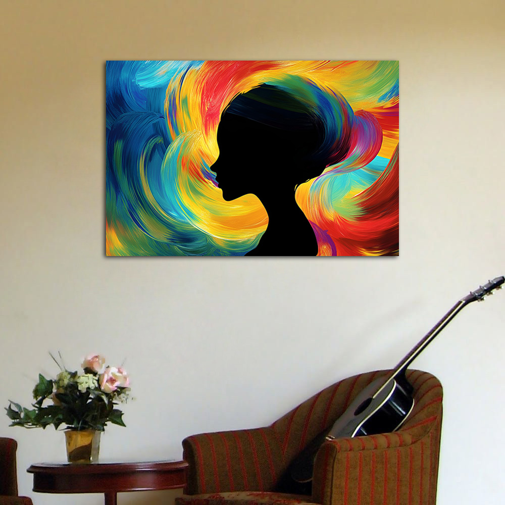 Colorful Artwork Abstract Woma - Women Accessories Poster ulasan dan harga
