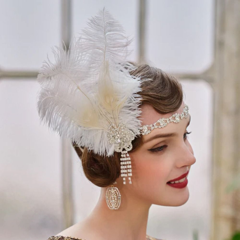 Vintage Feather Headband Sequi - Women Accessories Online ulasan dan harga