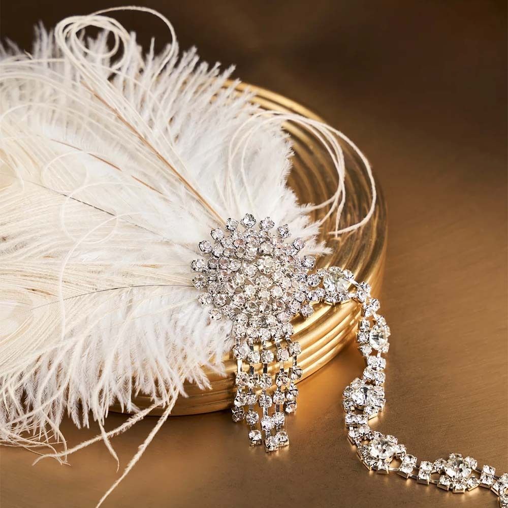 Vintage Feather Headband Sequi - Women Accessories Online ulasan dan harga