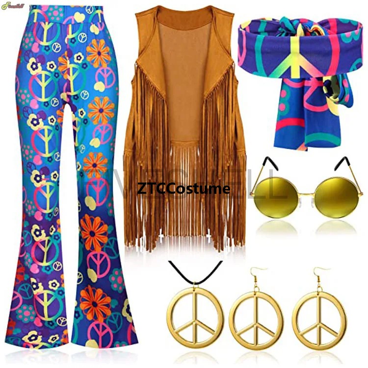 Hippie Costume Women 60s 70s P - Women'S Accessories In The 60S ulasan dan harga