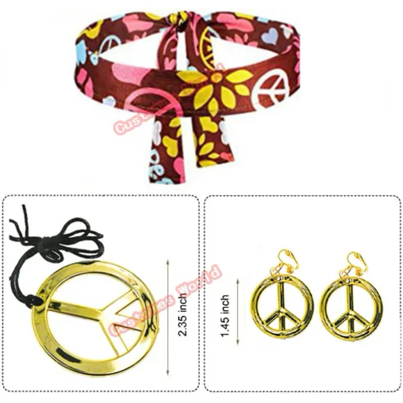 Peace Love Women Party 60S 70S - Women'S Accessories In The 60S ulasan dan harga