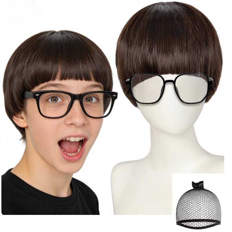 Mushroom Wigs with Bangs + Gla - Women'S Accessories In The 60S ulasan dan harga