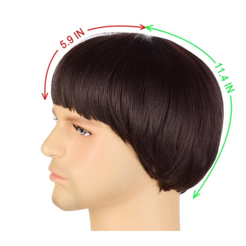 Mushroom Wigs with Bangs + Gla - Women'S Accessories In The 60S ulasan dan harga