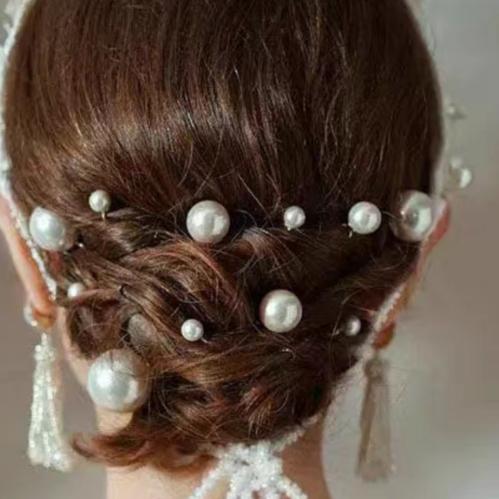 Pearl Crystal Hair Pins Comb S - Women Accessories For Hand ulasan dan harga