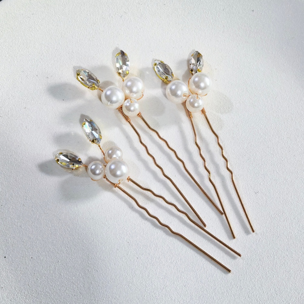Pearl Crystal Hair Pins Comb S - Women Accessories For Hand ulasan dan harga