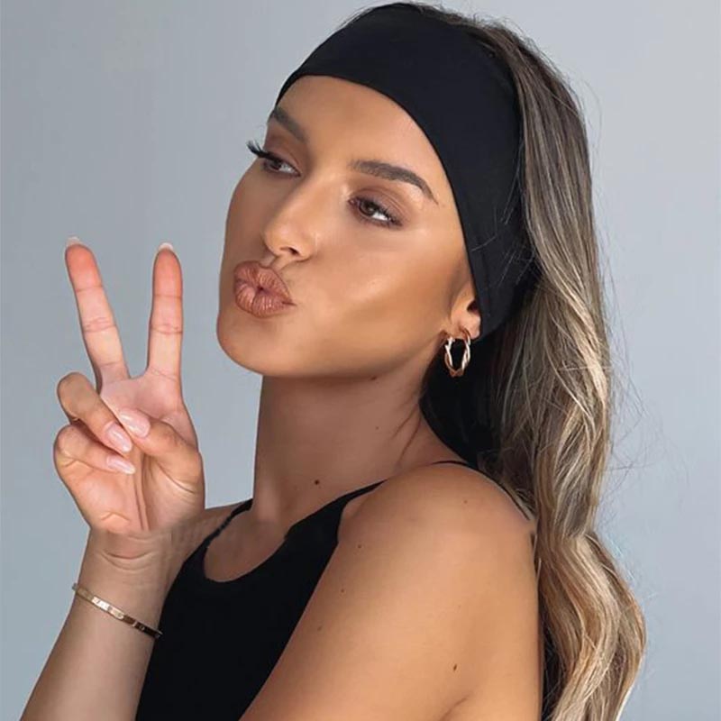 New Colorful Elastic Headband  - Women Accessories Online ulasan dan harga
