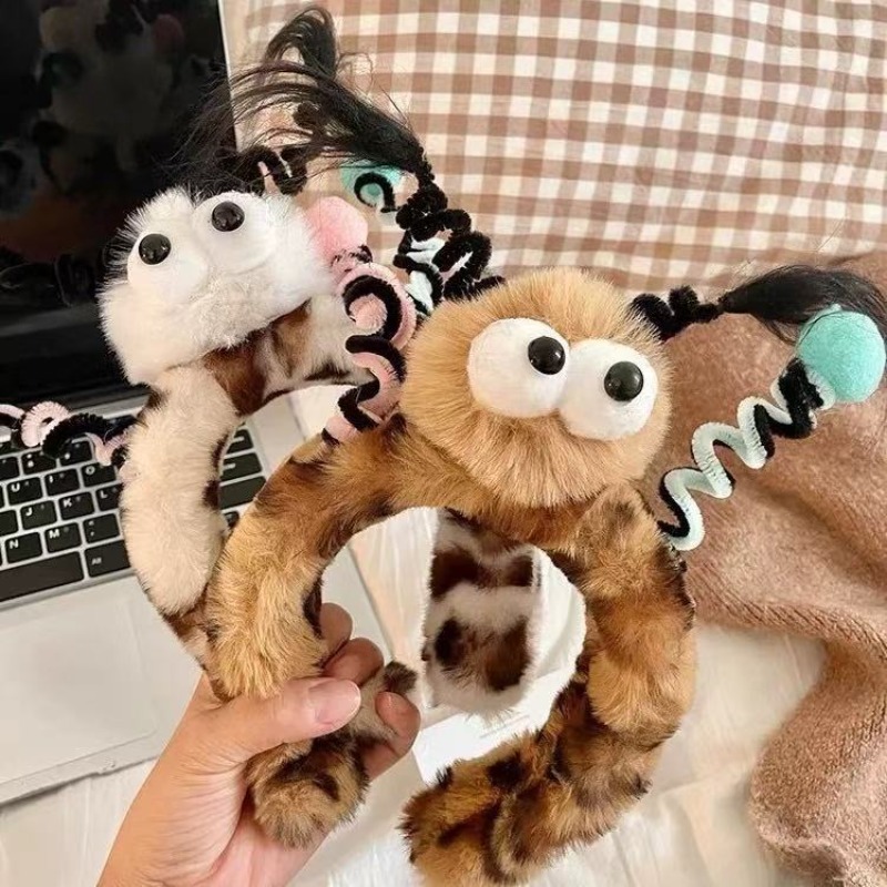 Cute Fluffy Monster Eye Hairba - Women Accessories Online ulasan dan harga
