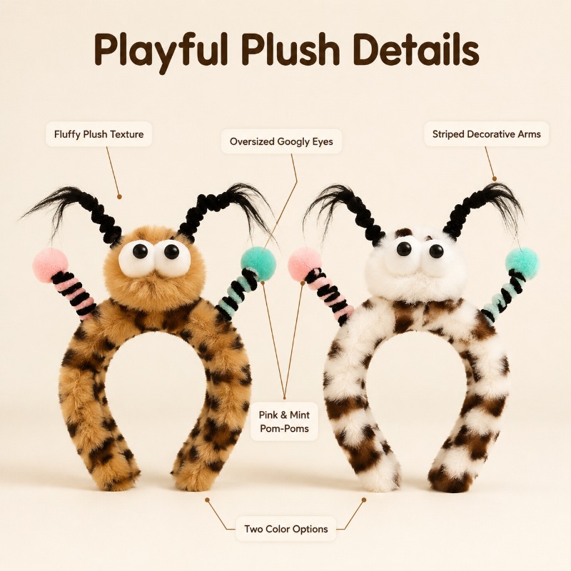Cute Fluffy Monster Eye Hairba - Women Accessories Online ulasan dan harga