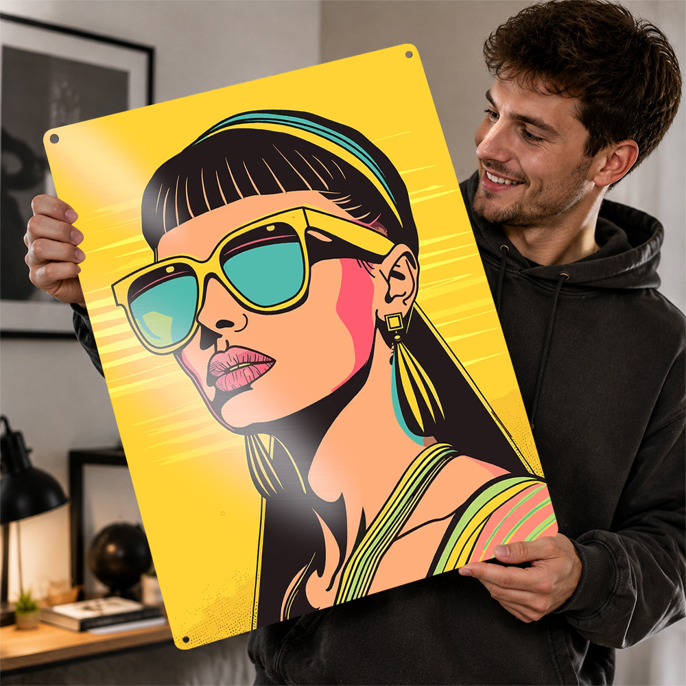 Retro Woman in Sunglasses 3D T - Women Accessories Poster ulasan dan harga