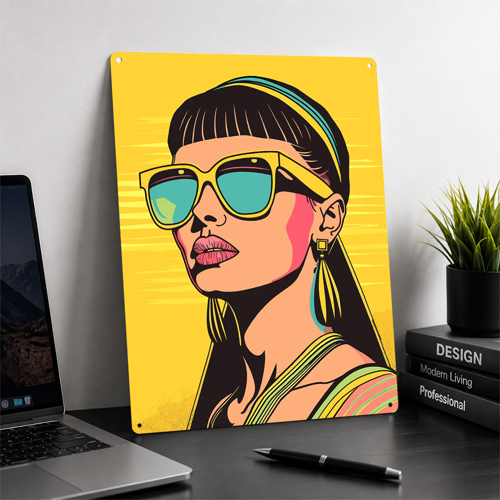 Retro Woman in Sunglasses 3D T - Women Accessories Poster ulasan dan harga