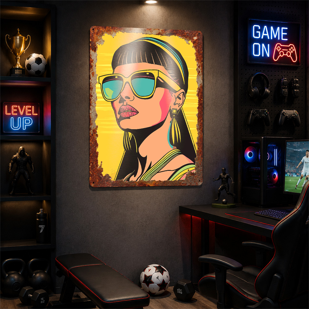 Retro Woman in Sunglasses 3D T - Women Accessories Poster ulasan dan harga