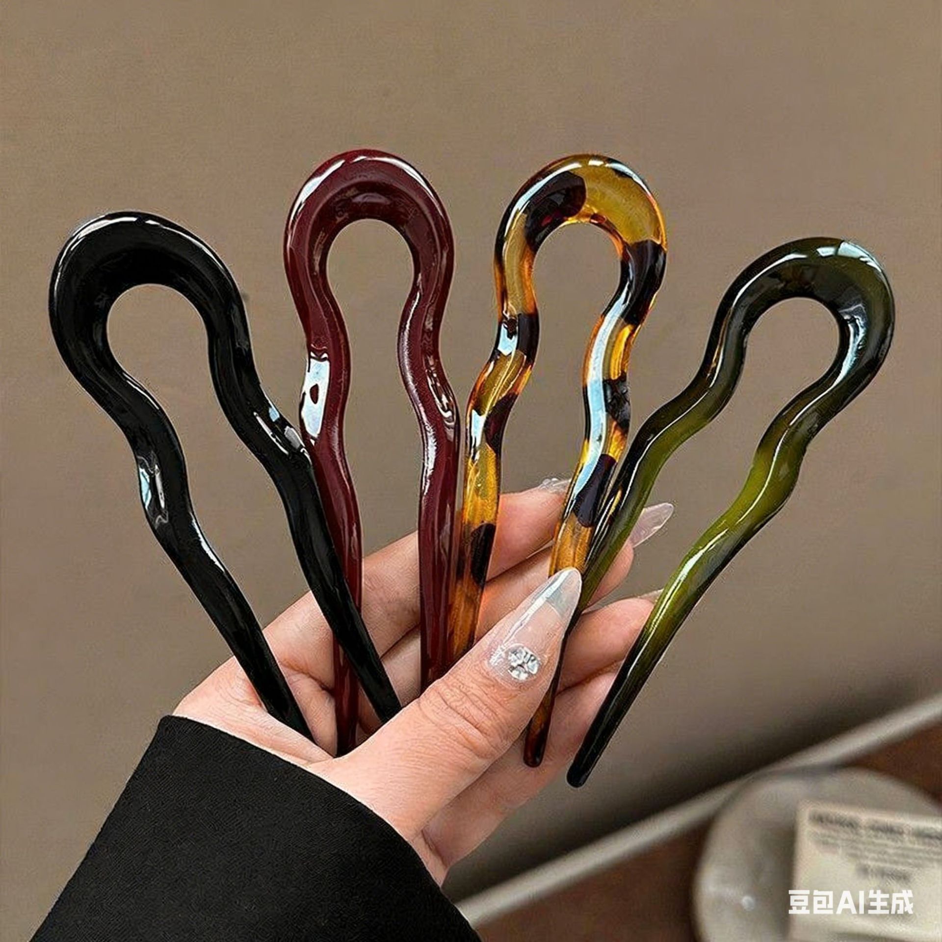 Elegant Acrylic U-shaped Hairp - Women Knight Accessories ulasan dan harga
