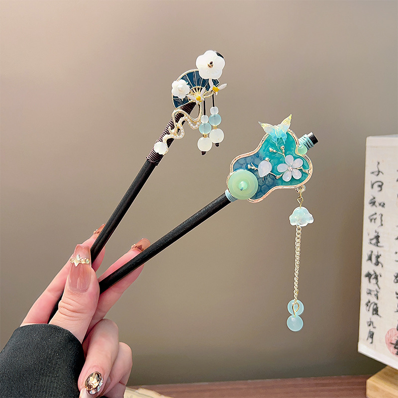 Classic Tassel Hair Stick Blac - Women Knight Accessories ulasan dan harga