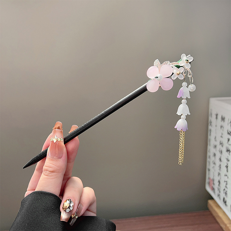 Classic Tassel Hair Stick Blac - Women Knight Accessories ulasan dan harga