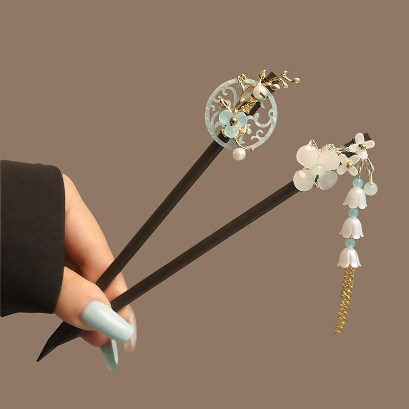 Flower Tassel Pearl Hair Stick - Women Accessories For Hand ulasan dan harga